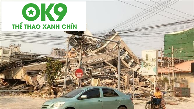 Tòa nhà bị phá hủy do động đất tại Mandalay, Myanmar ngày 28/3/2025